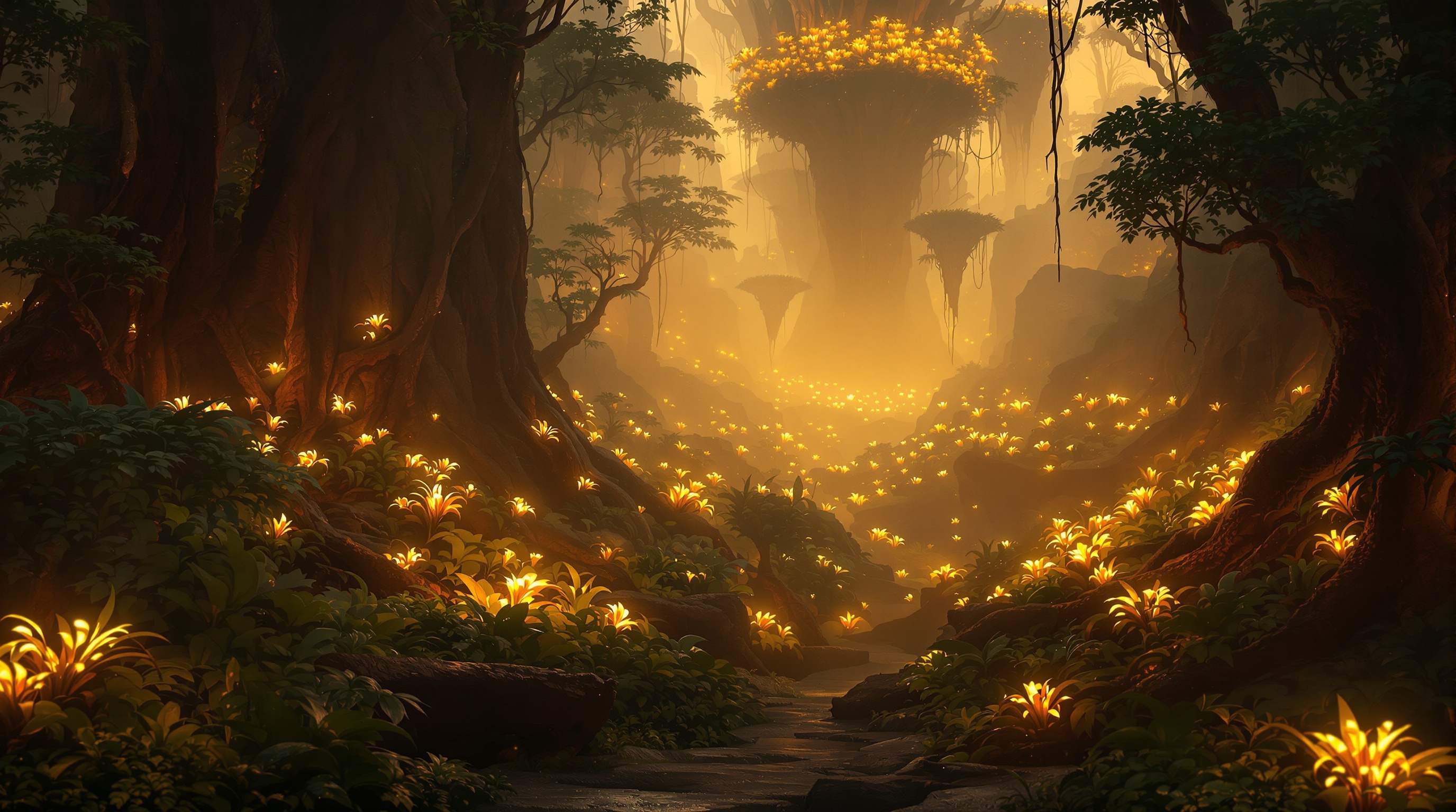 Bioluminescent Jungle Moon