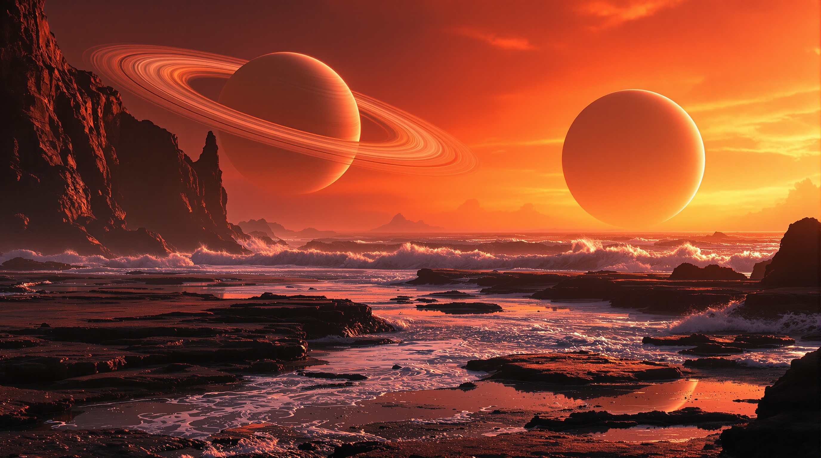 Red Ringed Planet Coastline