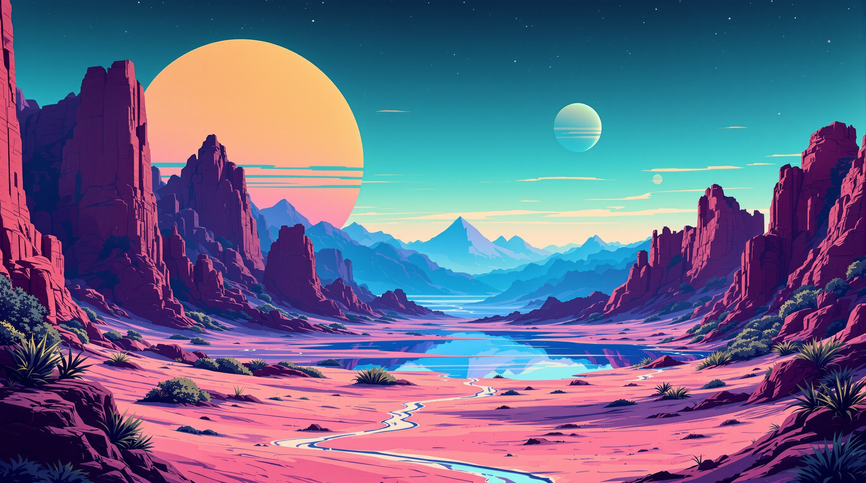 Futuristic Travel Poster