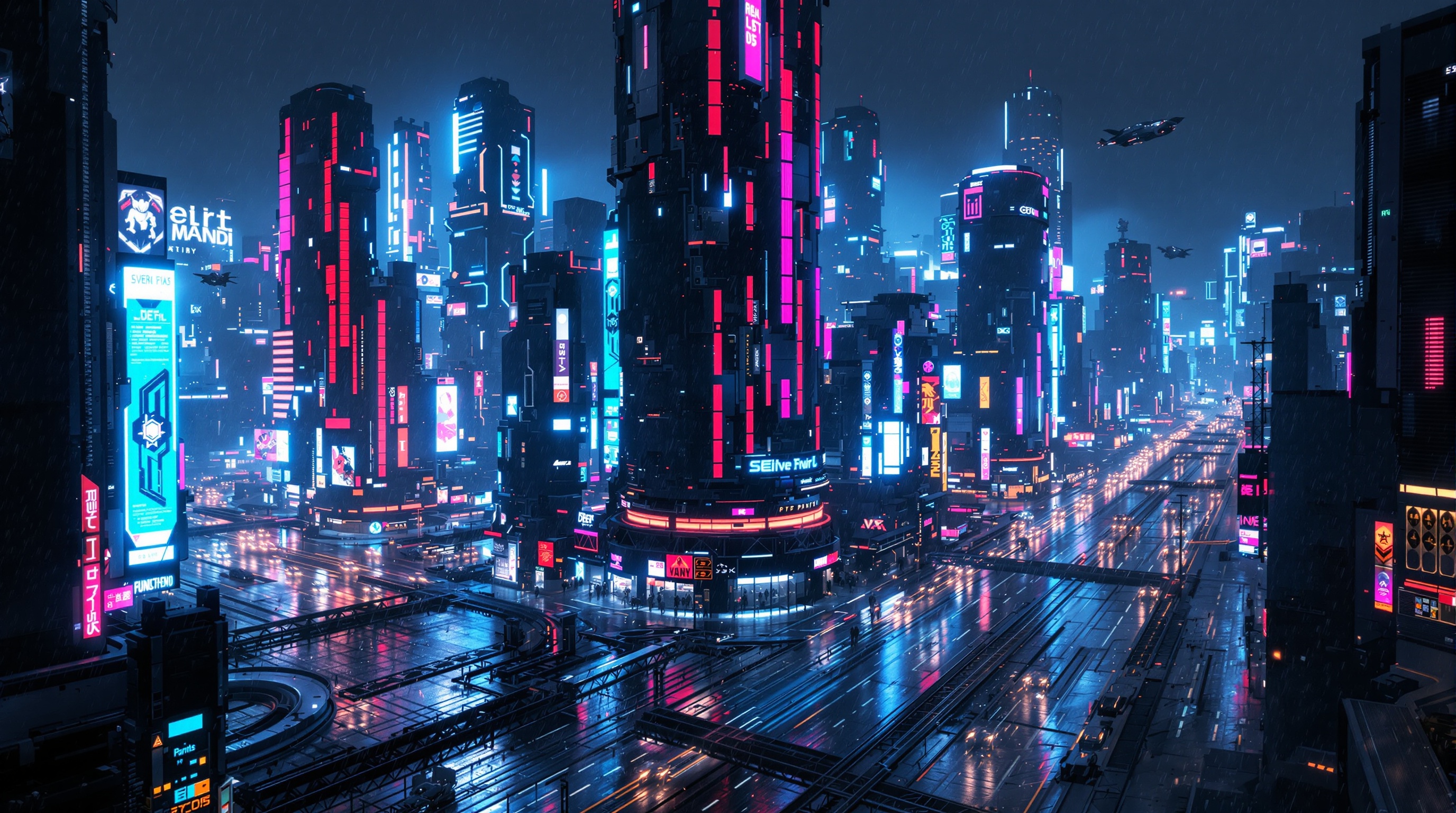 Neon Rain Megacity