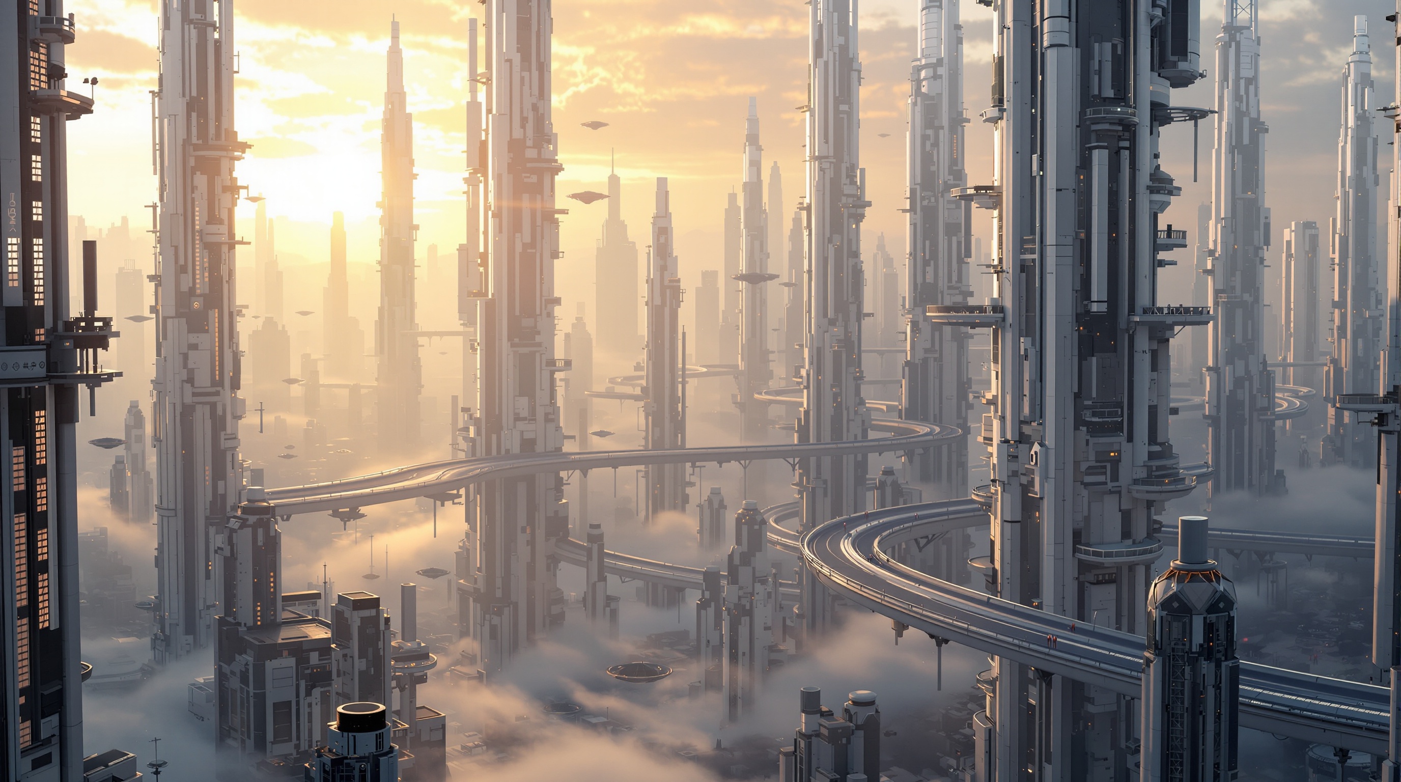 Sunrise Over Vertical City