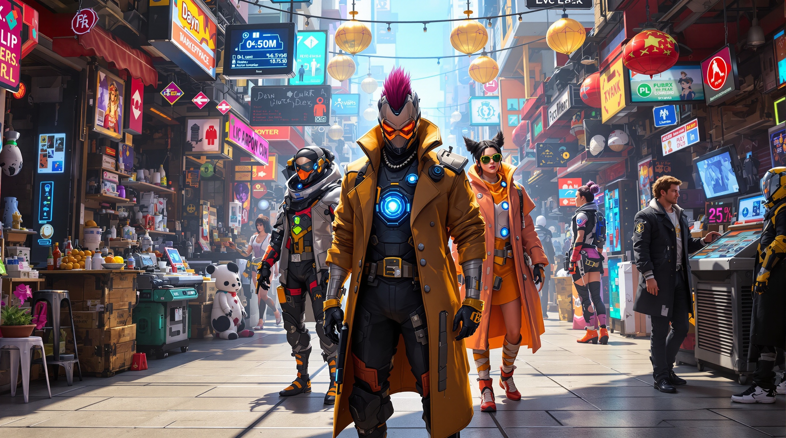 Futuristic Marketplace Character Group