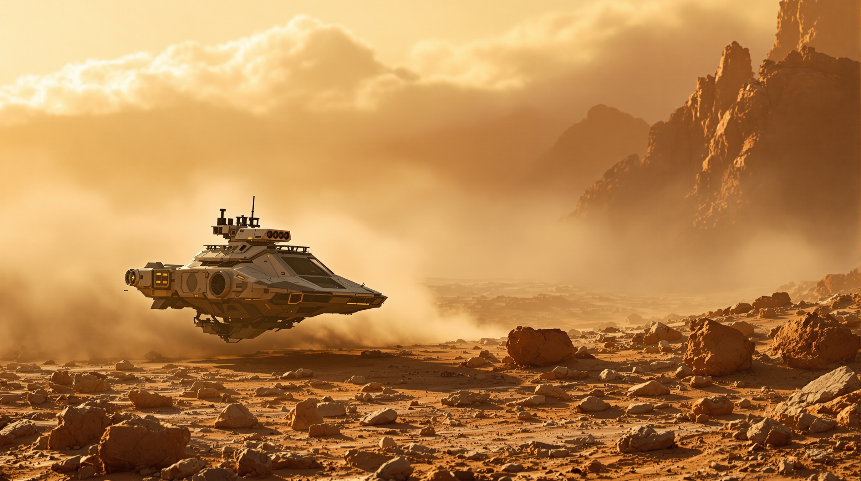Small Scout Ship on Desert Moon