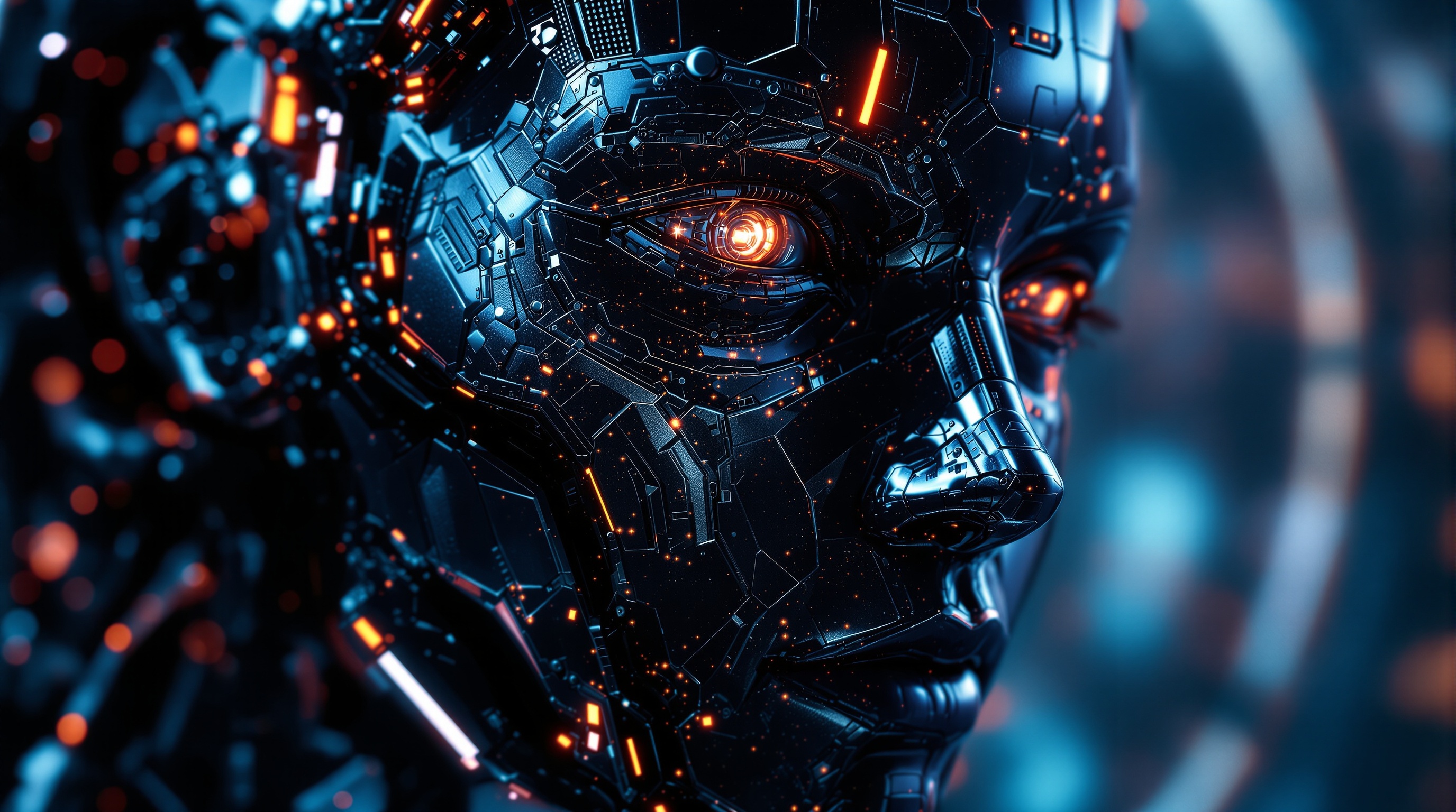 Futuristic AI Face