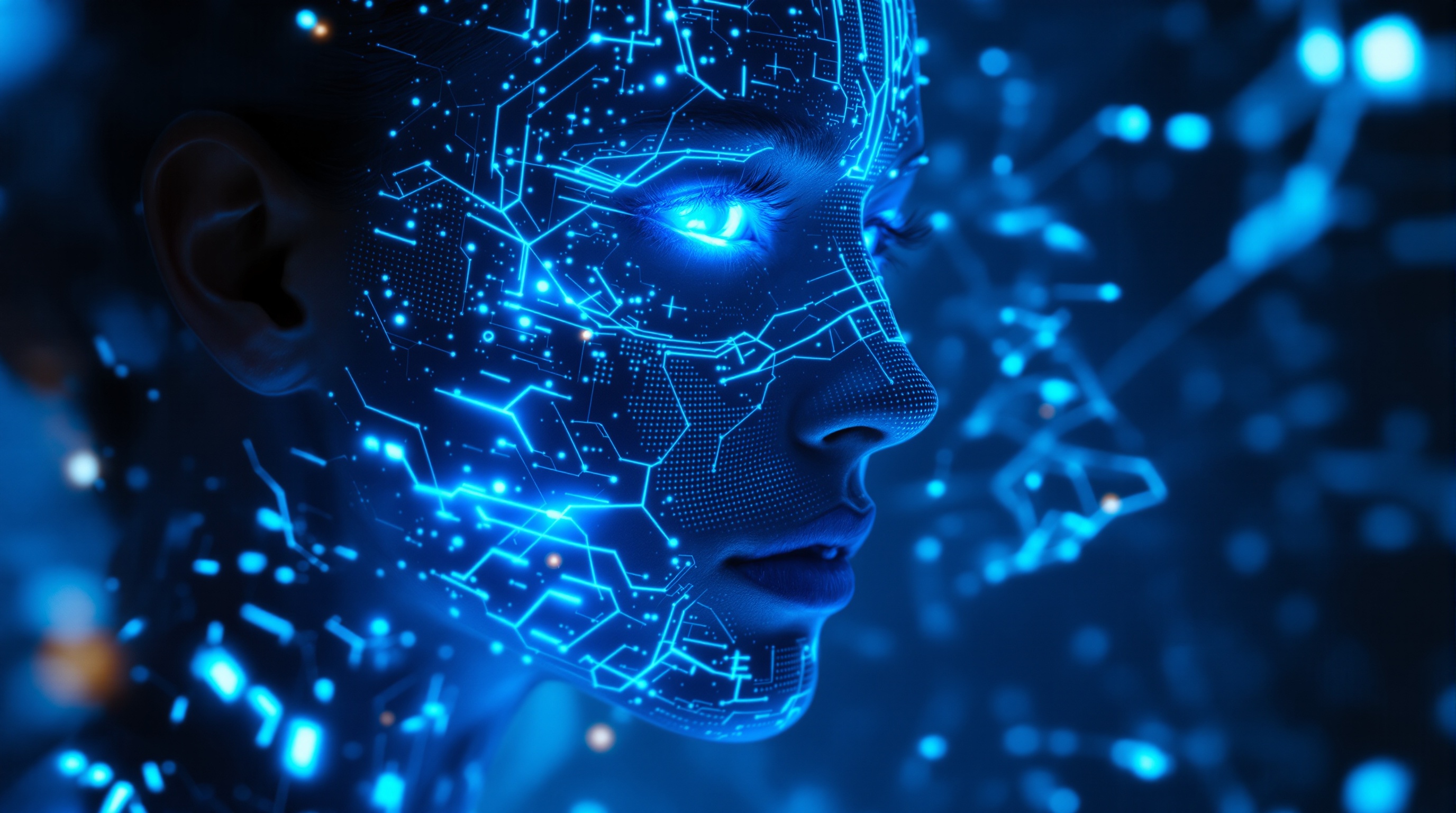Blue Cyber Portrait
