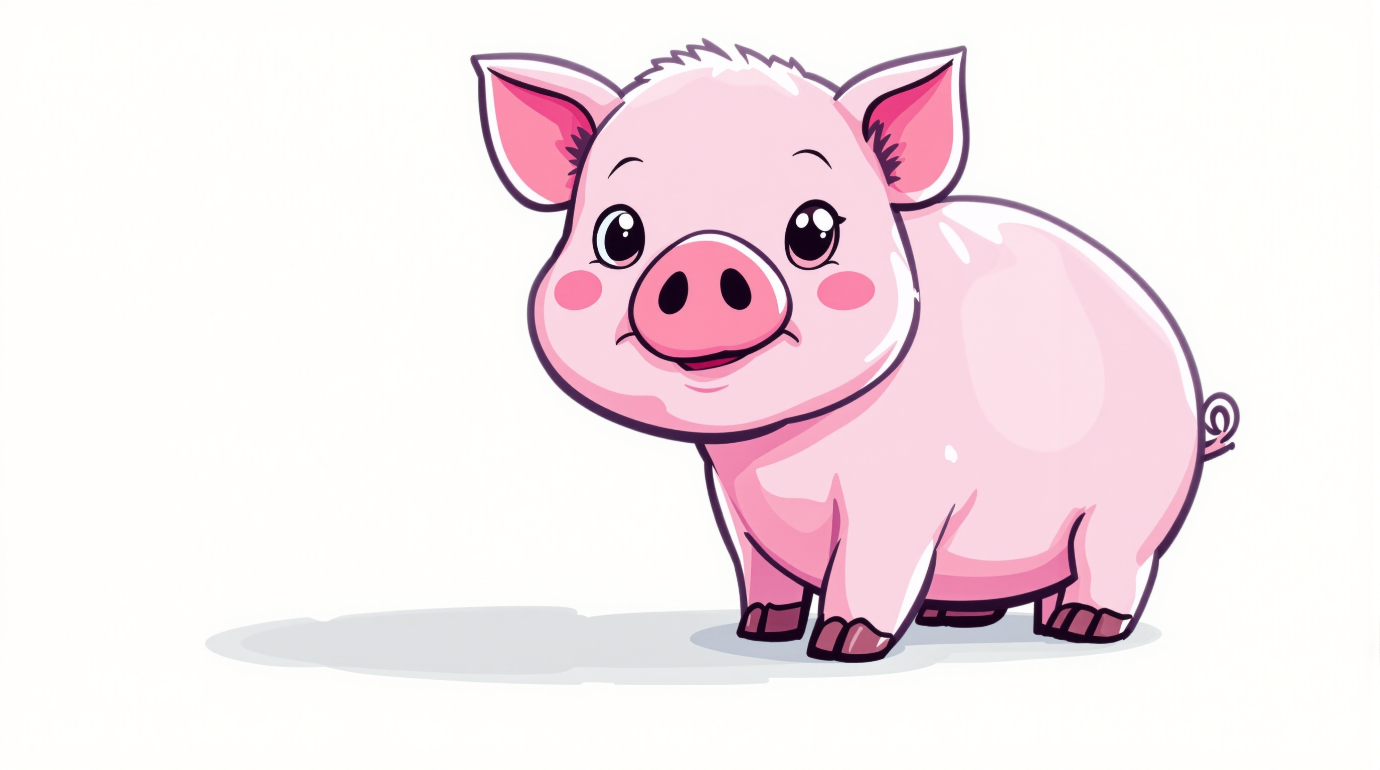 Pink Pig Illustration